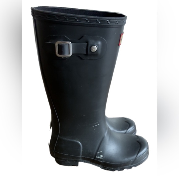 HUNTER Tall black rain Boots size 4 girls or youth Euro 34 - Picture 5 of 5